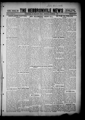 Primary view of object titled 'The Hebbronville News (Hebbronville, Tex.), Vol. 3, No. 50, Ed. 1 Wednesday, November 24, 1926'.