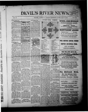 Primary view of object titled 'Devil's River News. (Sonora, Tex.), Vol. 35, No. 1836, Ed. 1 Saturday, February 27, 1926'.