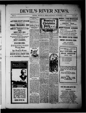 Devil's River News. (Sonora, Tex.), Vol. 32, No. 1673, Ed. 1 Saturday, December 16, 1922