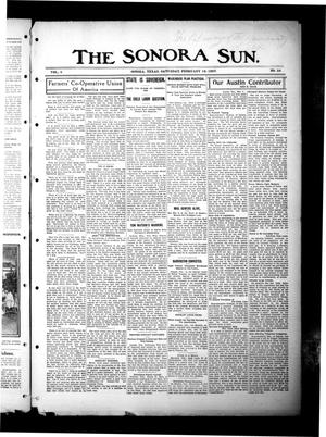 The Sonora Sun. (Sonora, Tex.), Vol. 4, No. 50, Ed. 1 Saturday, February 16, 1907
