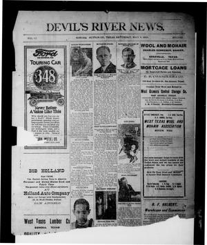 Devil's River News. (Sonora, Tex.), Vol. 32, No. 1642, Ed. 1 Saturday, May 6, 1922