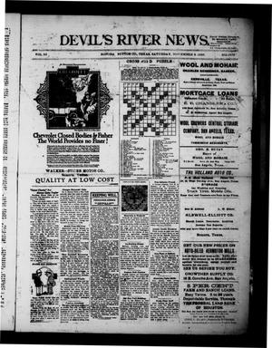 Devil's River News. (Sonora, Tex.), Vol. 36, No. 1875, Ed. 1 Saturday, November 6, 1926