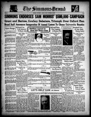 The Simmons Brand (Abilene, Tex.), Vol. [15], No. 13, Ed. 1, Saturday, December 13, 1930