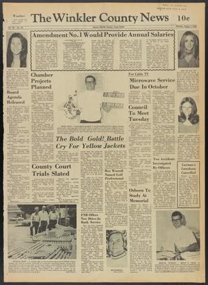 Primary view of object titled 'The Winkler County News (Kermit, Tex.), Vol. 36, No. 40, Ed. 1 Monday, August 7, 1972'.