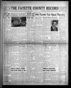 The Fayette County Record (La Grange, Tex.), Vol. 29, No. 96, Ed. 1 Tuesday, October 2, 1951