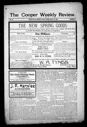 The Cooper Weekly Review. (Cooper, Tex.), Vol. 12, No. 15, Ed. 1 Friday, March 27, 1903