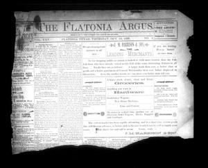 The Flatonia Argus. (Flatonia, Tex.), Vol. 25, No. 4, Ed. 1 Thursday, October 19, 1899
