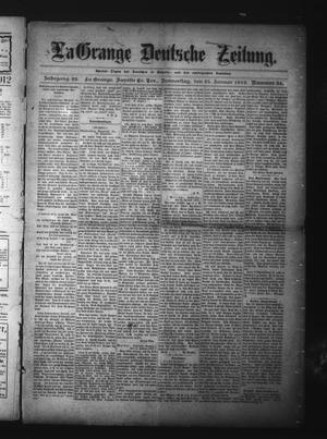 La Grange Deutsche Zeitung. (La Grange, Tex.), Vol. 22, No. 24, Ed. 1 Thursday, January 25, 1912