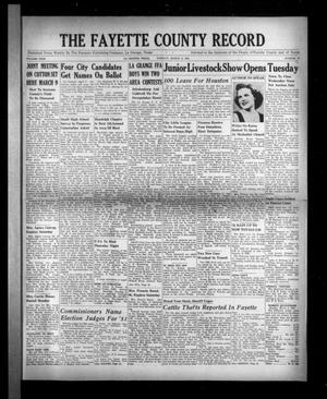 The Fayette County Record (La Grange, Tex.), Vol. 29, No. 36, Ed. 1 Tuesday, March 6, 1951