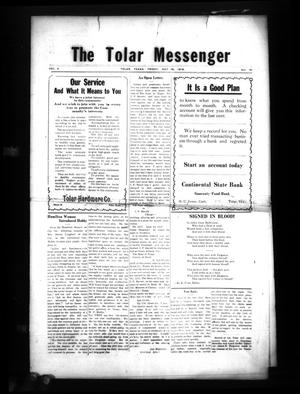 Primary view of object titled 'The Tolar Messenger (Tolar, Tex.), Vol. 2, No. 15, Ed. 1 Friday, July 19, 1918'.