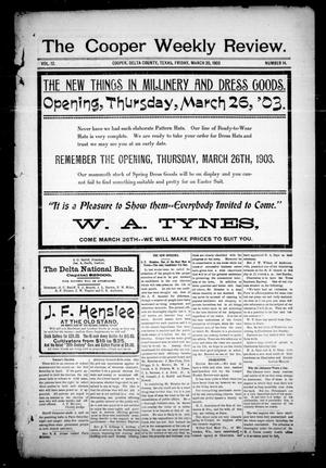 The Cooper Weekly Review. (Cooper, Tex.), Vol. 12, No. 14, Ed. 1 Friday, March 20, 1903
