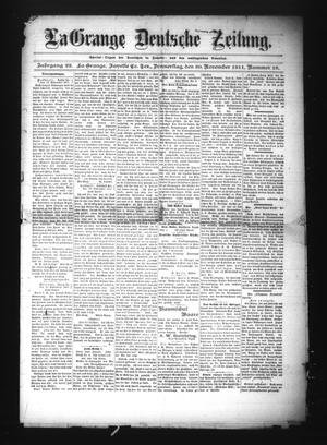 La Grange Deutsche Zeitung. (La Grange, Tex.), Vol. 22, No. 16, Ed. 1 Thursday, November 30, 1911