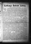 Primary view of La Grange Deutsche Zeitung. (La Grange, Tex.), Vol. 20, No. 12, Ed. 1 Thursday, November 4, 1909
