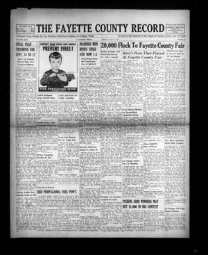 Primary view of object titled 'The Fayette County Record (La Grange, Tex.), Vol. 29, No. 98, Ed. 1 Tuesday, October 9, 1951'.