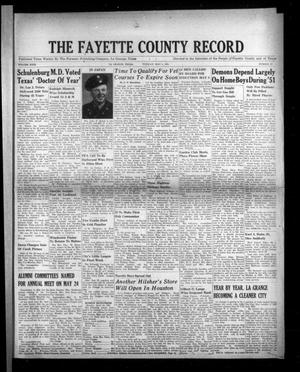 The Fayette County Record (La Grange, Tex.), Vol. 29, No. 52, Ed. 1 Tuesday, May 1, 1951