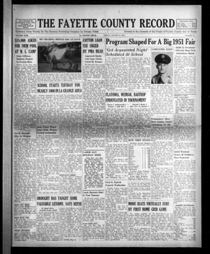 The Fayette County Record (La Grange, Tex.), Vol. 29, No. 87, Ed. 1 Friday, August 31, 1951