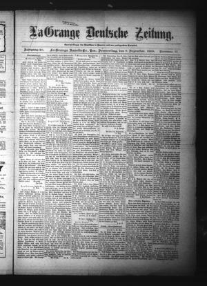 La Grange Deutsche Zeitung. (La Grange, Tex.), Vol. 20, No. 17, Ed. 1 Thursday, December 9, 1909