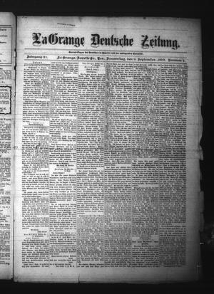 La Grange Deutsche Zeitung. (La Grange, Tex.), Vol. 21, No. 4, Ed. 1 Thursday, September 8, 1910