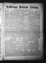 Thumbnail image of item number 1 in: 'La Grange Deutsche Zeitung. (La Grange, Tex.), Vol. 20, No. 45, Ed. 1 Thursday, June 23, 1910'.