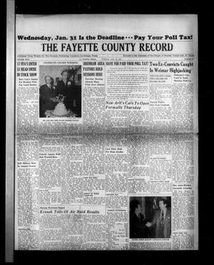 The Fayette County Record (La Grange, Tex.), Vol. 29, No. 26, Ed. 1 Tuesday, January 30, 1951