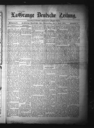 Primary view of object titled 'La Grange Deutsche Zeitung. (La Grange, Tex.), Vol. 19, No. 44, Ed. 1 Thursday, June 17, 1909'.