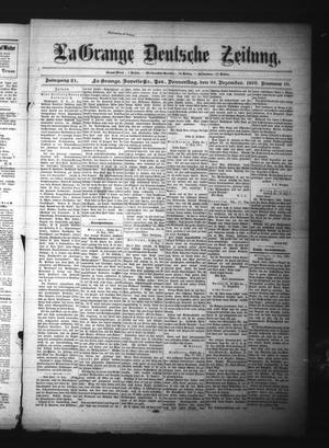 La Grange Deutsche Zeitung. (La Grange, Tex.), Vol. 21, No. 19, Ed. 1 Thursday, December 22, 1910