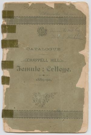 Primary view of object titled 'Catalog of Chappell Hill Female College, 1890'.