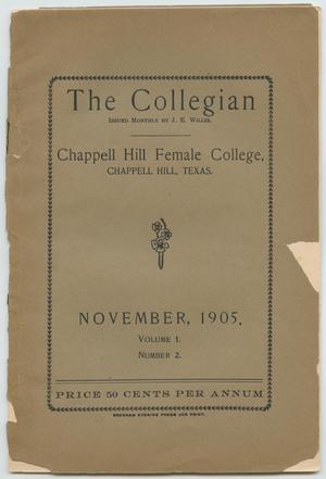 The Collegian, Volume 1, Number 2, November 1905