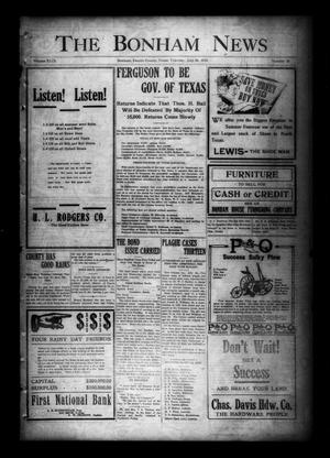 Primary view of object titled 'The Bonham News (Bonham, Tex.), Vol. 49, No. 28, Ed. 1 Tuesday, July 28, 1914'.