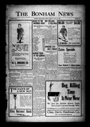 The Bonham News (Bonham, Tex.), Vol. 49, No. 59, Ed. 1 Friday, November 13, 1914