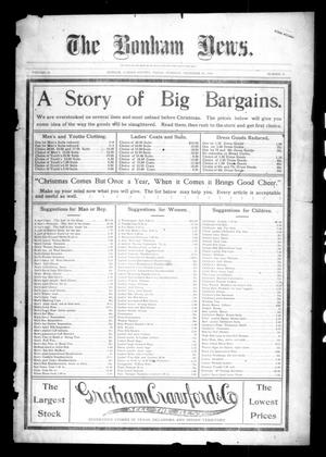 The Bonham News. (Bonham, Tex.), Vol. 39, No. 39, Ed. 1 Tuesday, December 20, 1904