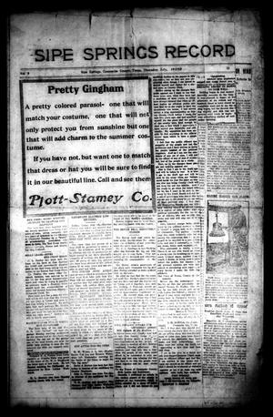 Sipe Springs Record (Sipe Springs, Tex.), Vol. 9, No. 32, Ed. 1 Friday, July 19, 1918