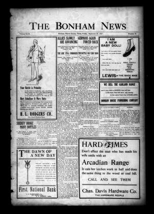 The Bonham News (Bonham, Tex.), Vol. 49, No. 45, Ed. 1 Friday, September 25, 1914