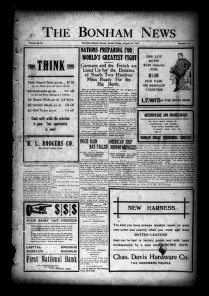 The Bonham News (Bonham, Tex.), Vol. 49, No. 33, Ed. 1 Friday, August 14, 1914