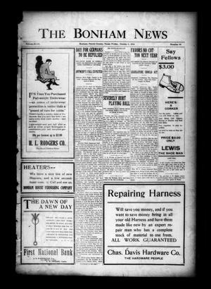 The Bonham News (Bonham, Tex.), Vol. 49, No. 49, Ed. 1 Friday, October 9, 1914