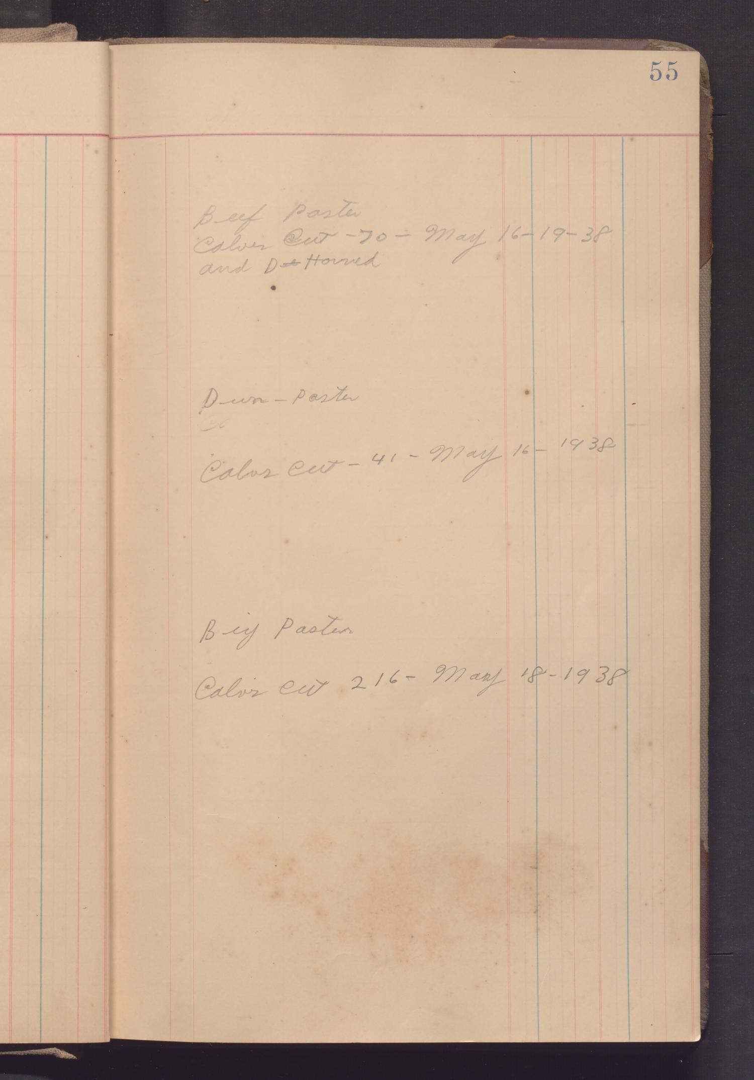 [O'Connor Brothers General Business Ledger: July 1899 - March 1939]
                                                
                                                    55
                                                