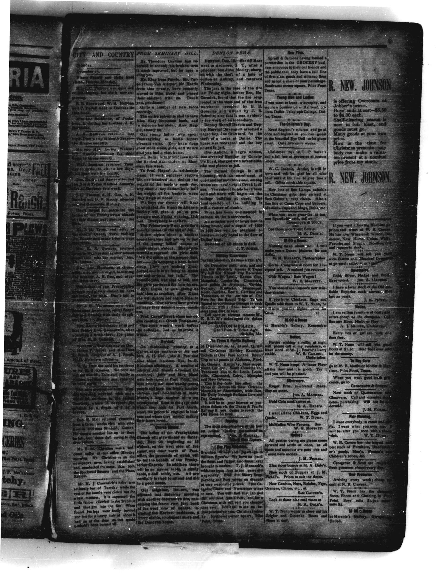 The Post-Mirror. (Pilot Point, Tex.), Vol. 3, No. 43, Ed. 1 Saturday, December 13, 1890
                                                
                                                    [Sequence #]: 3 of 6
                                                