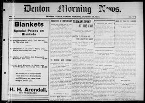 Primary view of object titled 'Denton Morning News. (Denton, Tex.), Vol. 1, No. 174, Ed. 1 Sunday, October 14, 1906'.