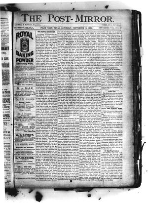 The Post-Mirror. (Pilot Point, Tex.), Vol. 1, No. 32, Ed. 1 Saturday, September 15, 1888
