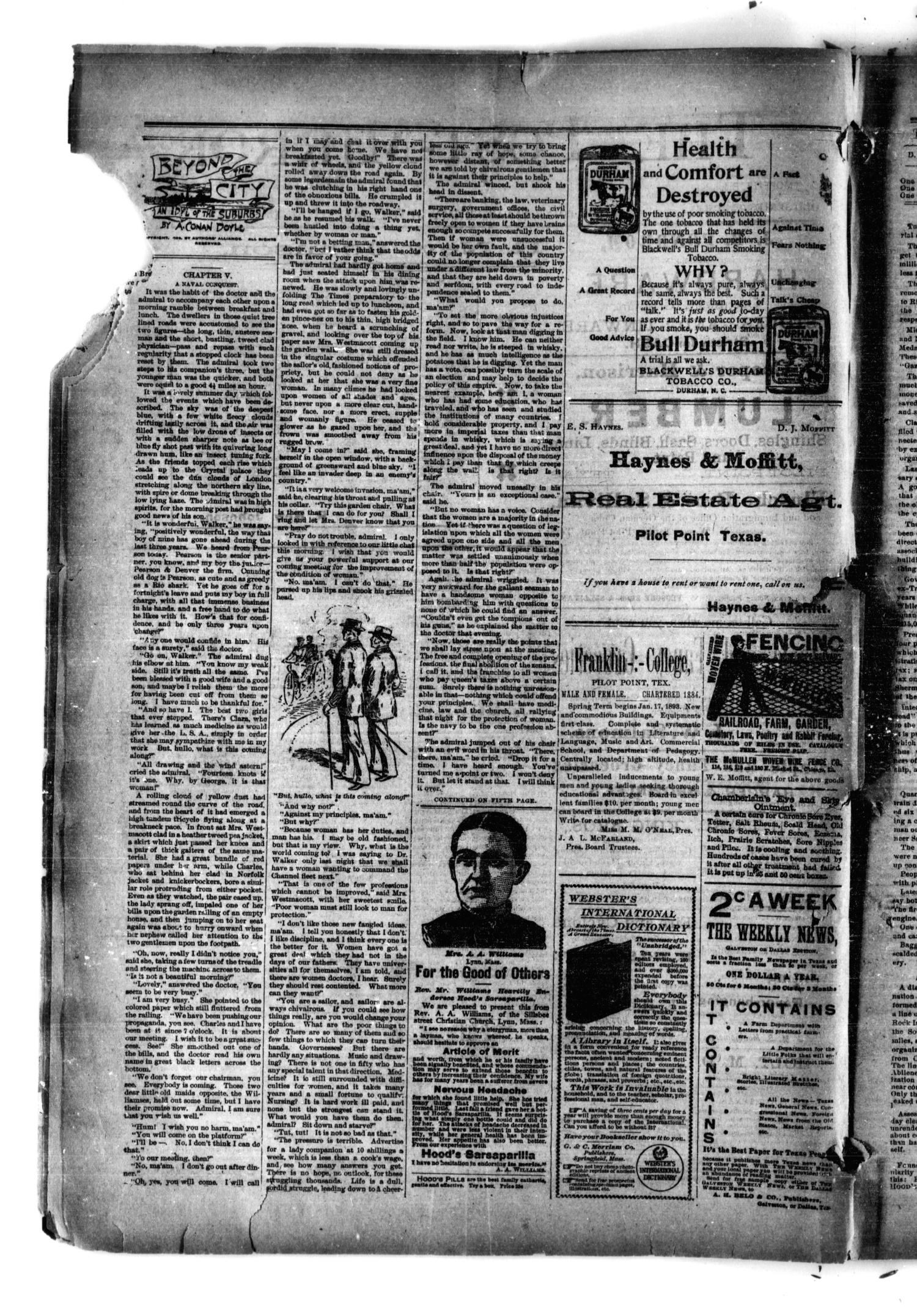 The Post-Mirror. (Pilot Point, Tex.), Vol. 6, No. [18], Ed. 1 Friday, June 2, 1893
                                                
                                                    [Sequence #]: 2 of 6
                                                