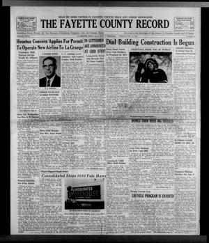 Primary view of object titled 'The Fayette County Record (La Grange, Tex.), Vol. 40, No. 14, Ed. 1 Tuesday, December 19, 1961'.
