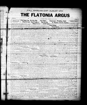 Primary view of object titled 'The Flatonia Argus (Flatonia, Tex.), Vol. 62, No. 31, Ed. 1 Thursday, July 29, 1937'.