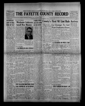 Primary view of object titled 'The Fayette County Record (La Grange, Tex.), Vol. 39, No. 79, Ed. 1 Friday, August 4, 1961'.
