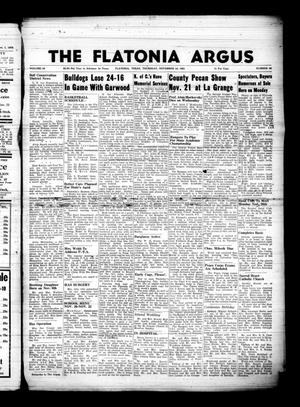 Primary view of object titled 'The Flatonia Argus (Flatonia, Tex.), Vol. 86, No. 46, Ed. 1 Thursday, November 16, 1961'.