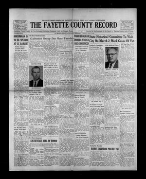 Primary view of object titled 'The Fayette County Record (La Grange, Tex.), Vol. 40, No. 33, Ed. 1 Friday, February 23, 1962'.