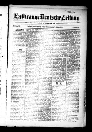 La Grange Deutsche Zeitung (La Grange, Tex.), Vol. 34, No. 26, Ed. 1 Thursday, February 7, 1924