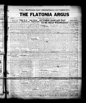Primary view of object titled 'The Flatonia Argus (Flatonia, Tex.), Vol. 62, No. 40, Ed. 1 Thursday, September 30, 1937'.