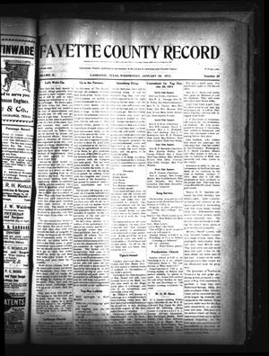 Fayette County Record (La Grange, Tex.), Vol. 2, No. 29, Ed. 1 Wednesday, January 18, 1911