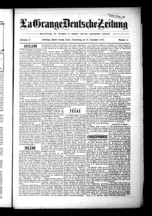La Grange Deutsche Zeitung (La Grange, Tex.), Vol. 34, No. 6, Ed. 1 Thursday, September 20, 1923