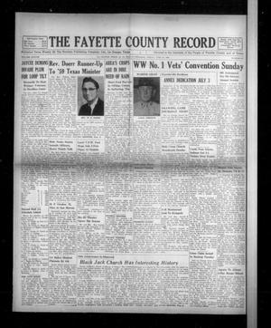 Primary view of object titled 'The Fayette County Record (La Grange, Tex.), Vol. 38, No. 68, Ed. 1 Friday, June 24, 1960'.